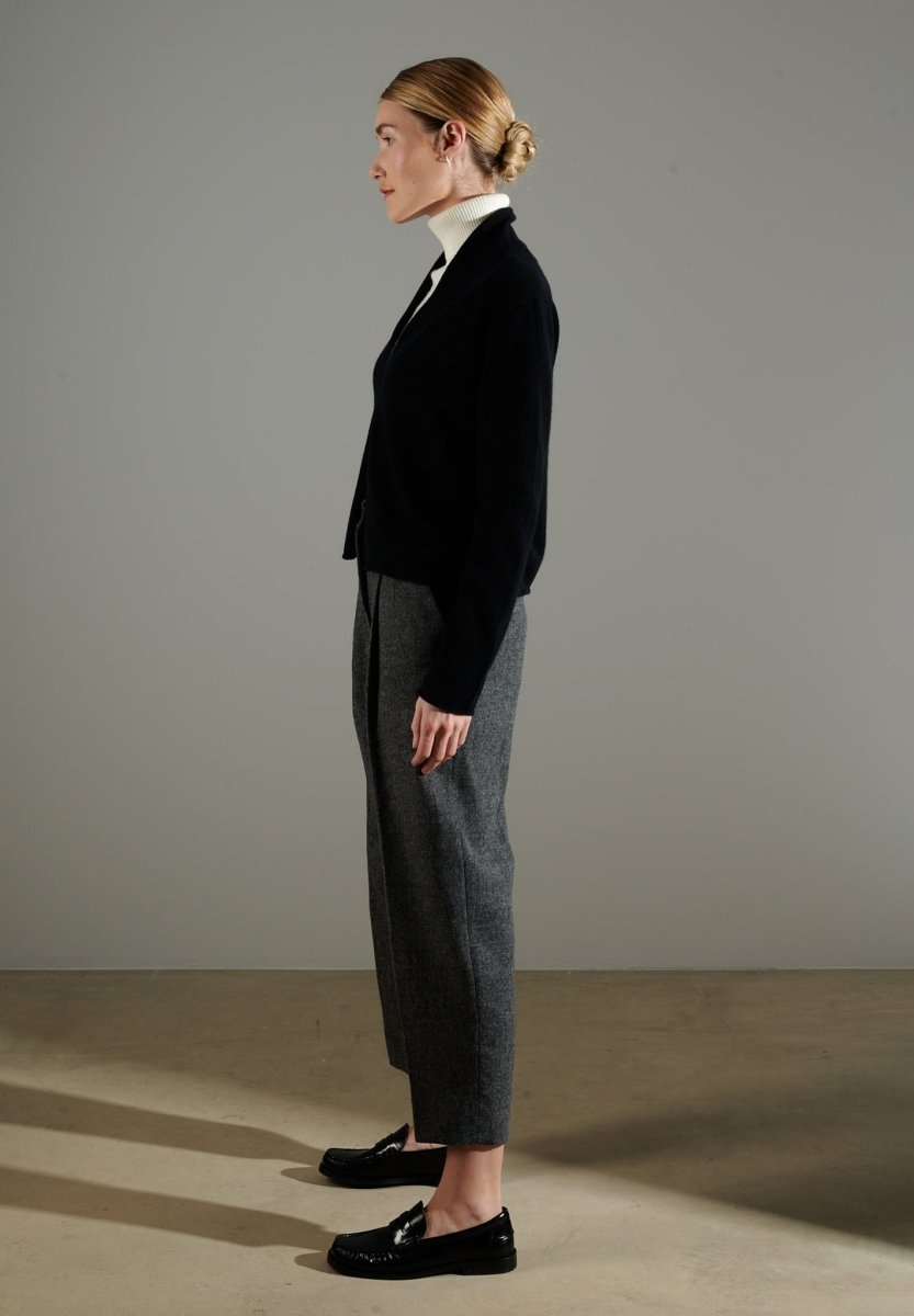 Cardigan cachemire noir femme - NAMI 2-1